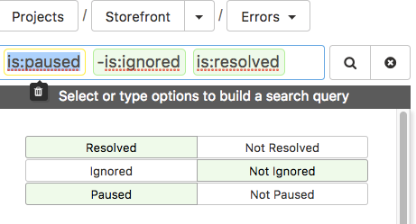 Image of resolved, ignored, and paused requests