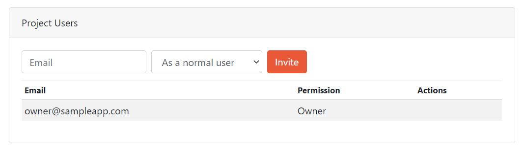 Invite project collaborator