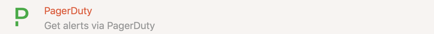pagerduty integration