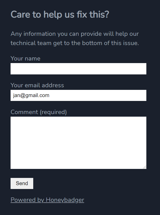 Feedback Form on Laravel